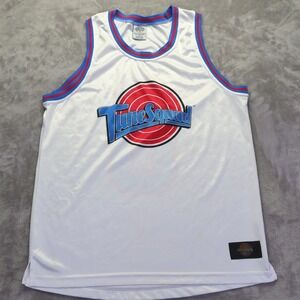 Space Jam Tune Squad Mens Size M White Basketball Jersey Number 0 Looney Tunes